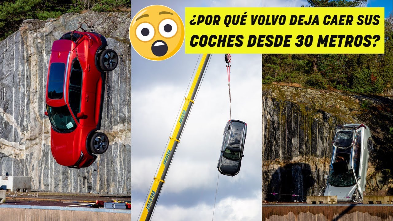 Volvo deja caer sus coches desde una altura de 30 metros