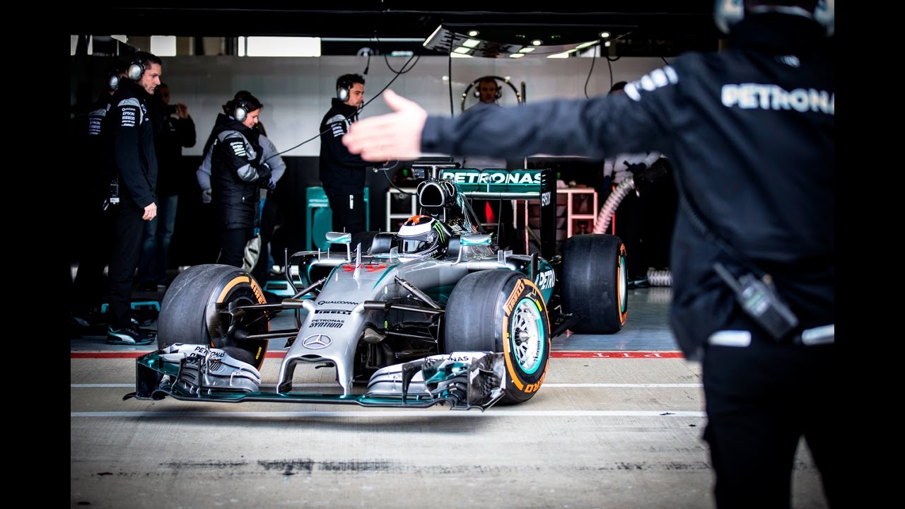 Jorge Lorenzo drives the MERCEDES AMG PETRONAS F1 W05 Hybrid