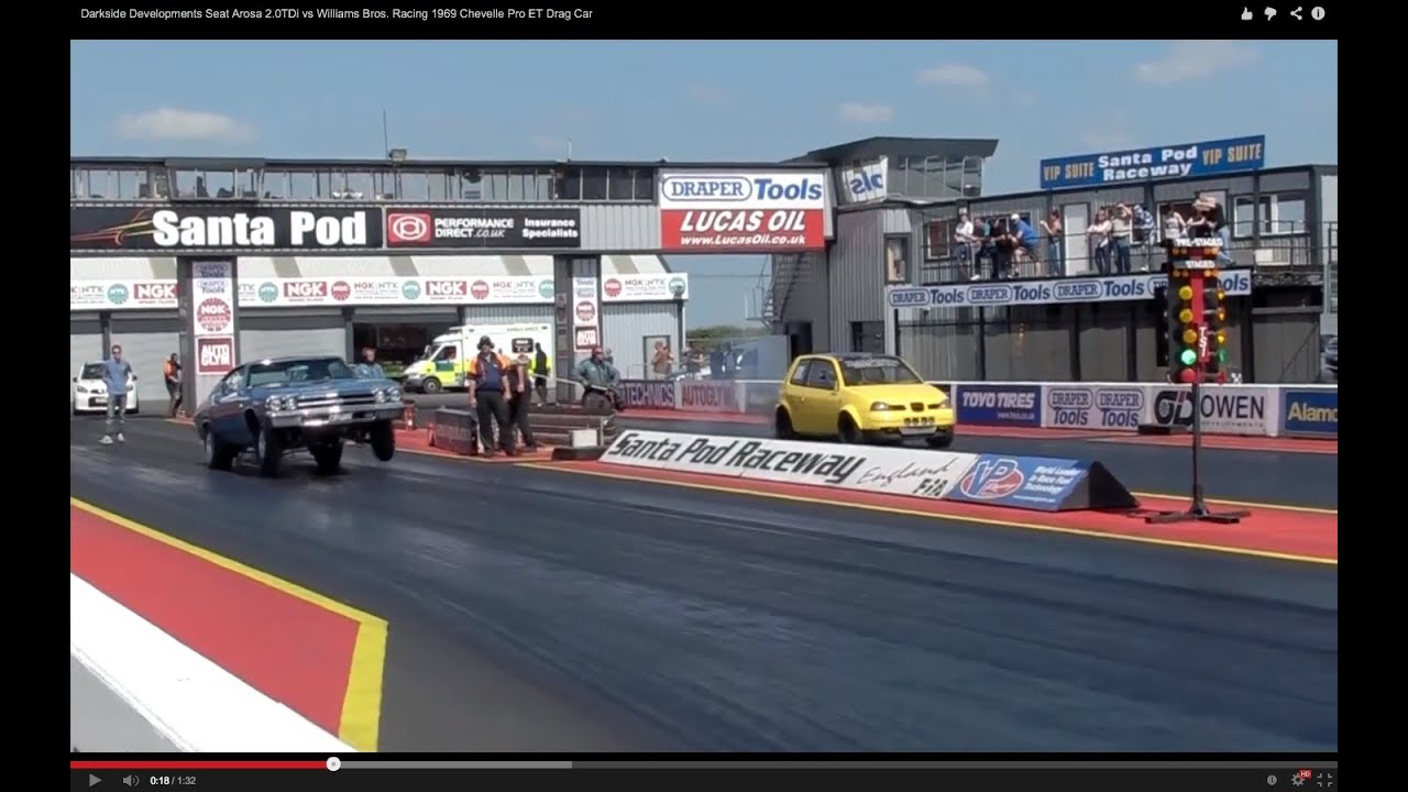 Darkside Developments Seat Arosa 2.0TDi vs Williams Bros. Racing 1969 Chevelle Pro ET Drag Car