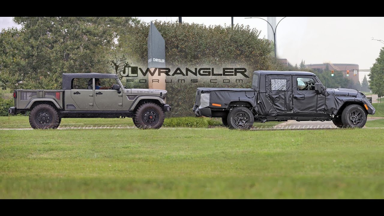 2020 Jeep Gladiator Pickup (JT) (Wrangler Based) Spied Testing With Crew Chief!