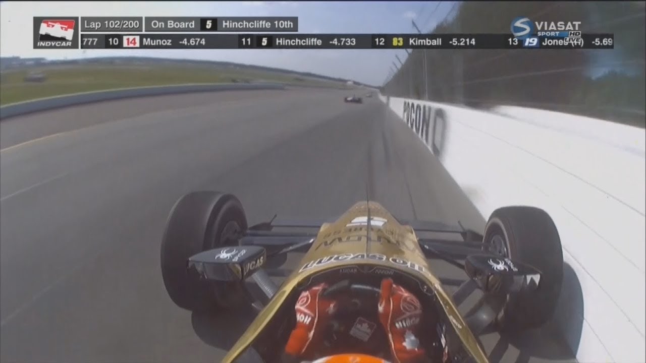 IndyCar Series 2017. Pocono Raceway. James Hinchcliffe Amazing Save