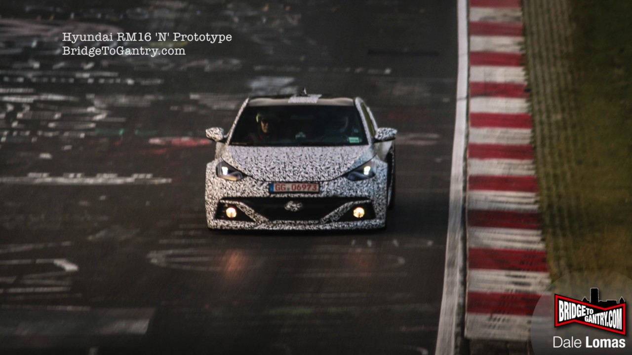 350hp mid-engine Hyundai RM16 Prototype testing at the Nürburgring Nordschleife