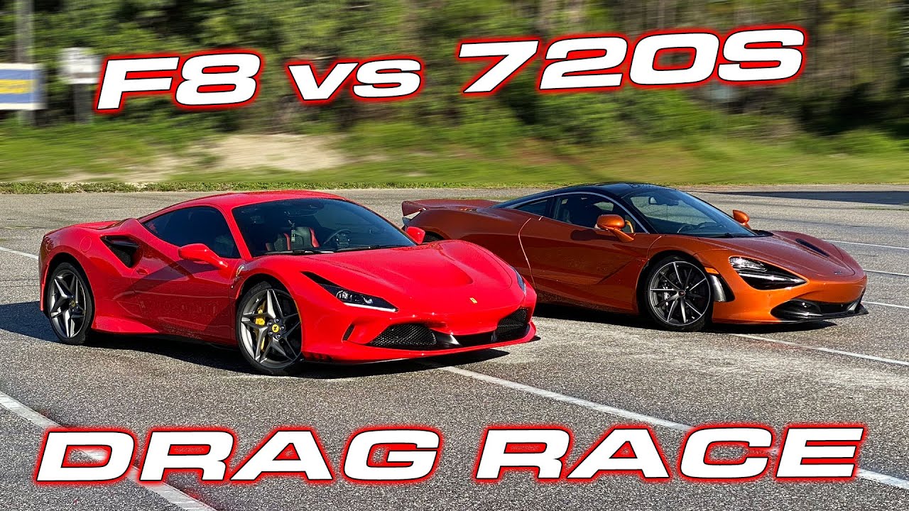 F8 vs 720S * Ferrari F8 Tributo vs McLaren 720s * 1/4 mile DRAG RACE