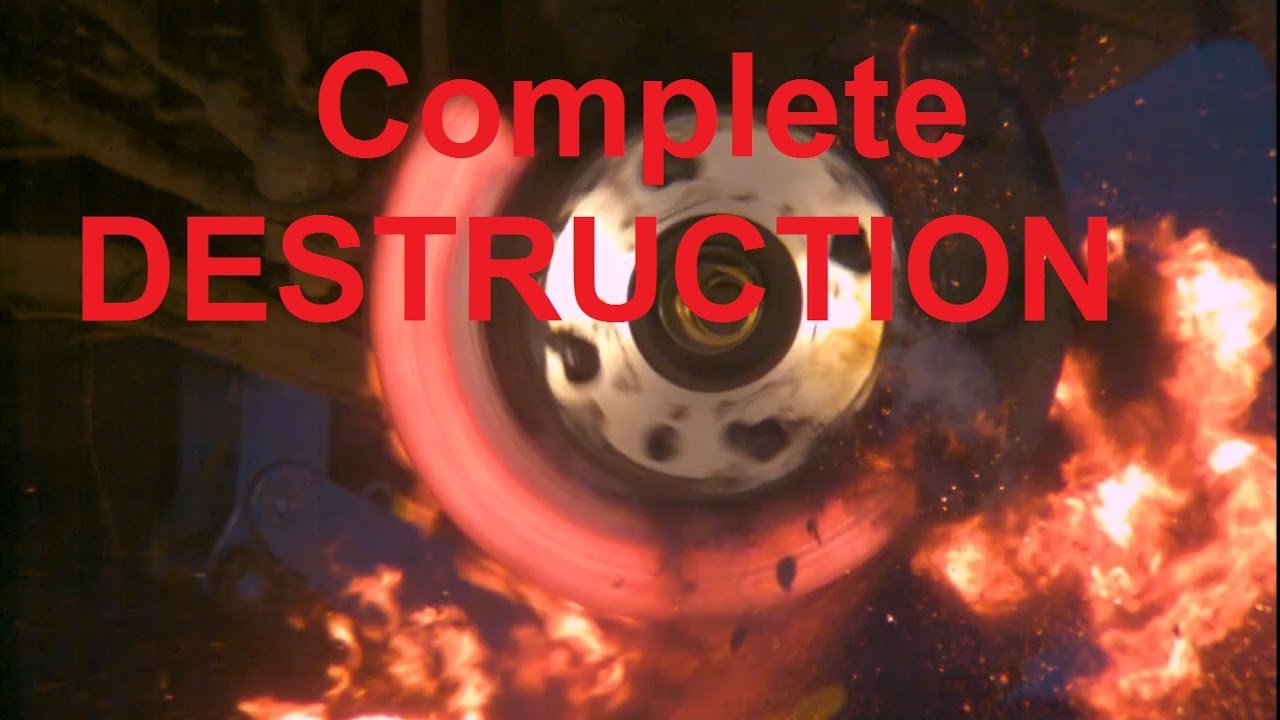 Ultimate car brake test video (Explosion!)