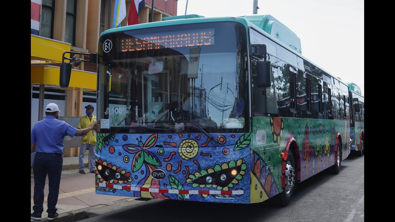 Primeros resultados de plan piloto de buses eléctricos en Costa Rica