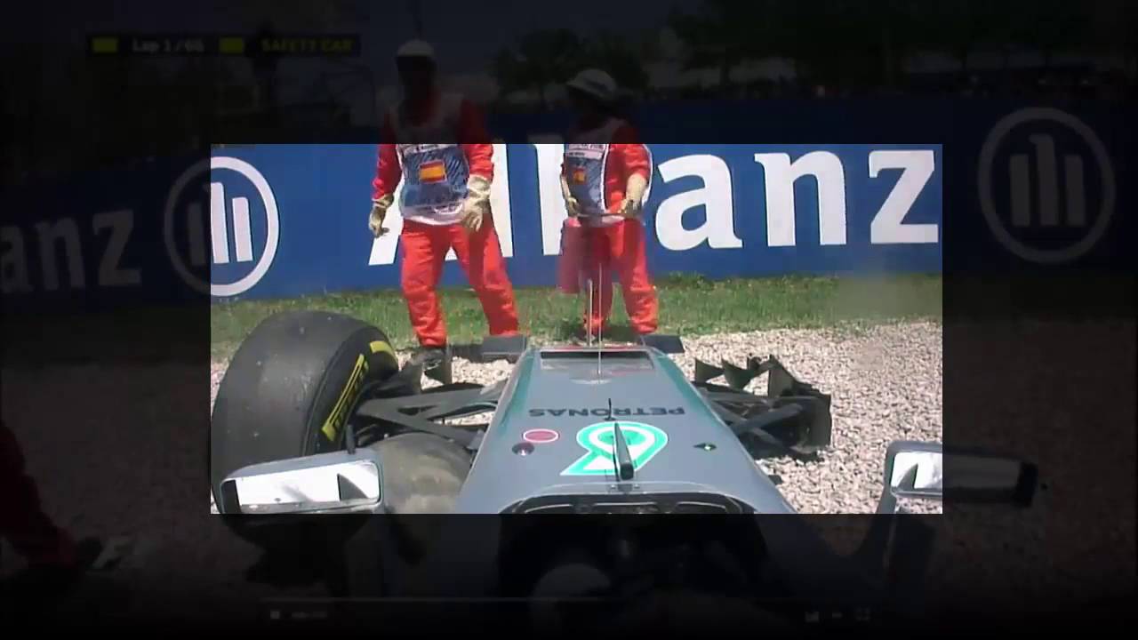 Lewis Hamilton Nico Rosberg Crash GP Spain 2016