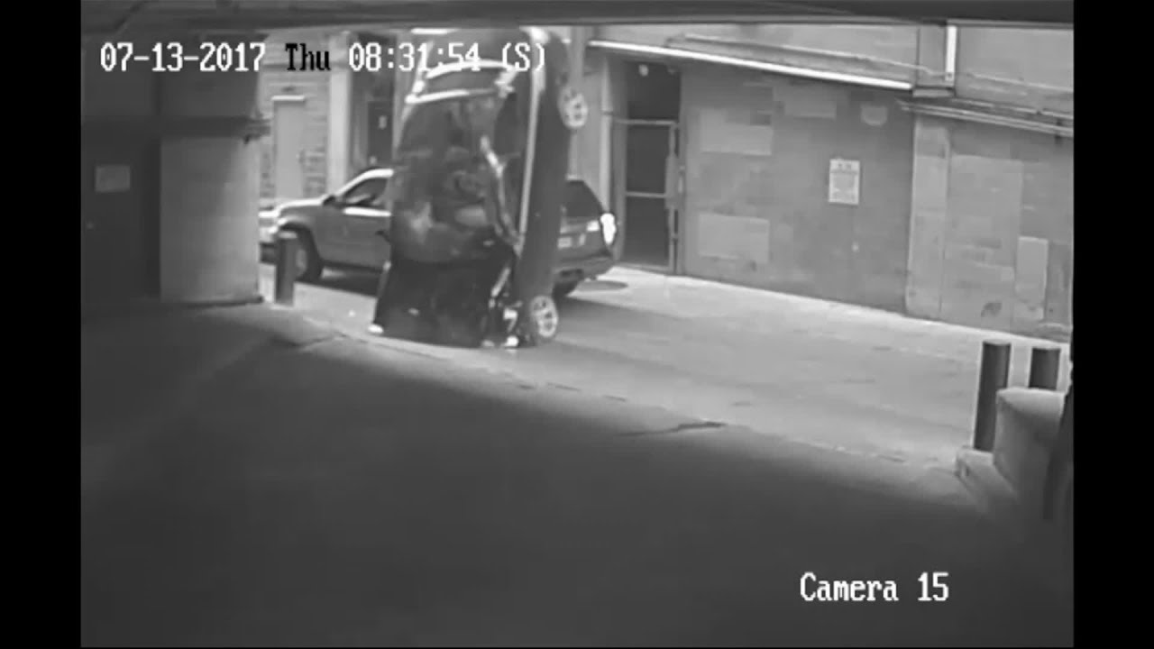 Raw: Car Falls 7 Stories from Parking Garage