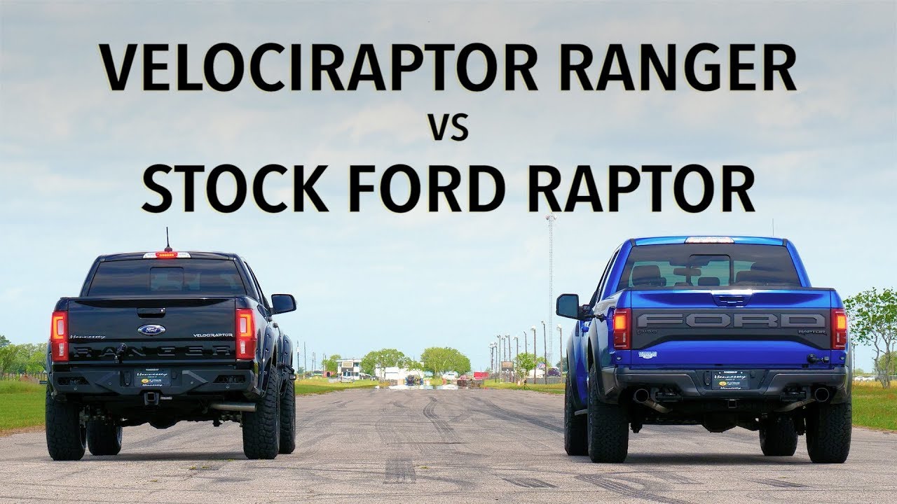 2019 Hennessey VelociRaptor Ranger vs 2019 Ford Raptor Drag Race